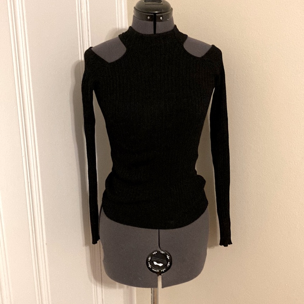 Black knit top